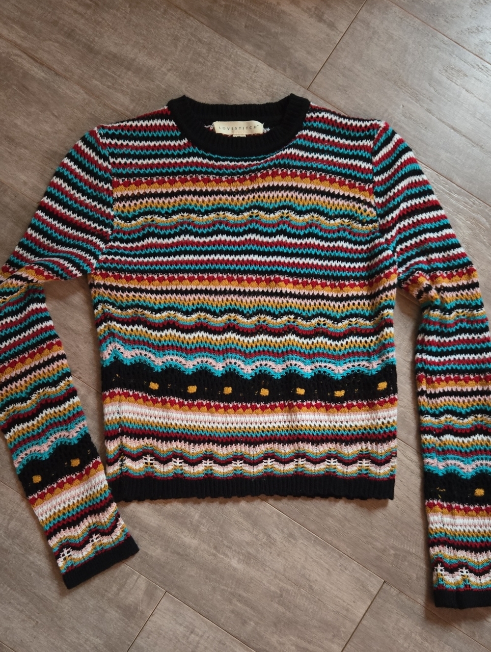 Lovestitch Dream In Color Striped Sweater